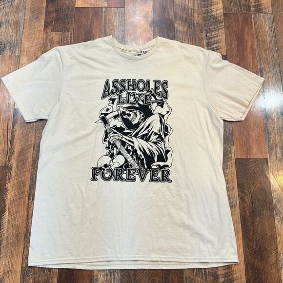Assholes Live Forever t-shirt XXL (6032) NWOT - Picture 1 of 3